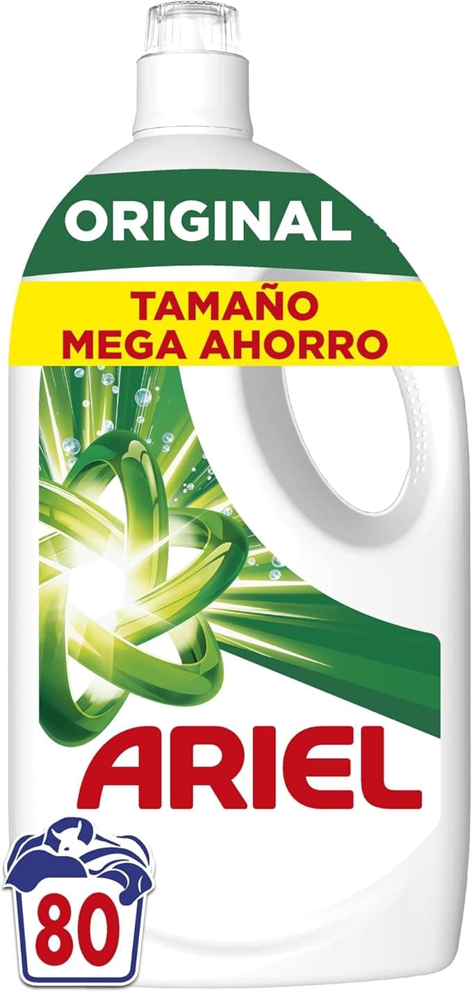 Ariel Detergente Líquido para Máquina de Lavar, Original, Sabonete de Limpeza Melhorada em Ciclos Mais Frios com a Exclusiva Tecnologia de Limpeza a Frio, 80 Lavagens